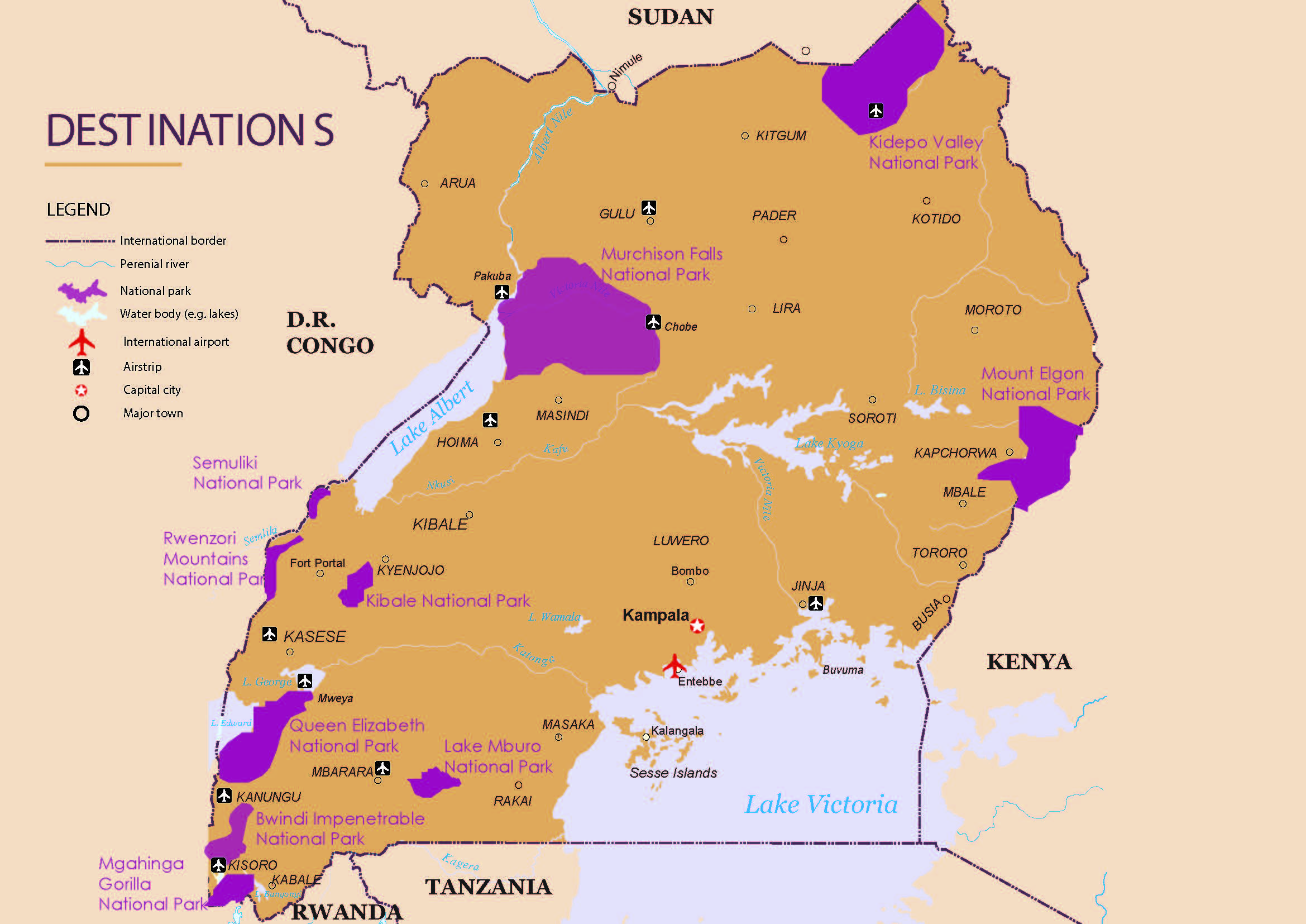 Map of Uganda